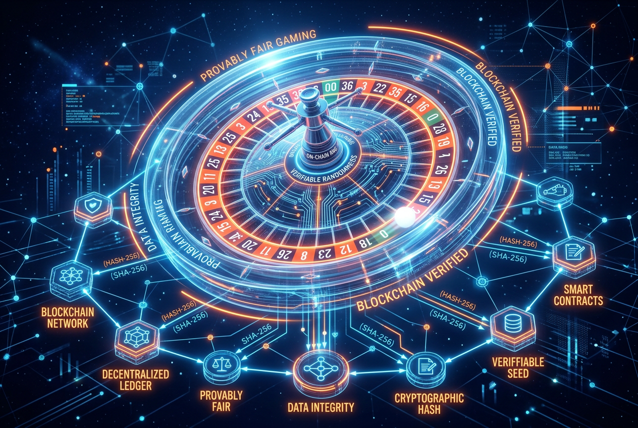 Blockchainové schéma prokazatelně férového hraní a digitální transparentnosti