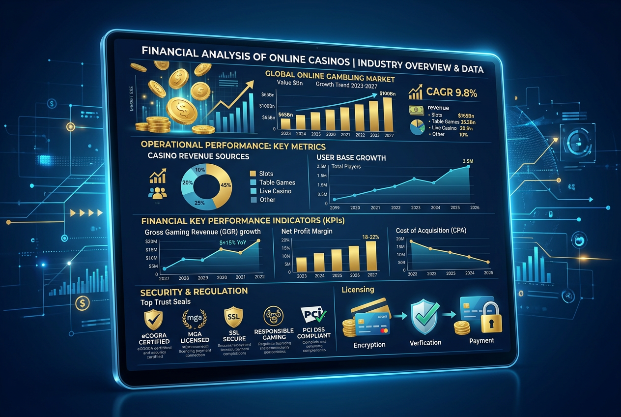 Finanční analýza iGaming trhu a datové grafy